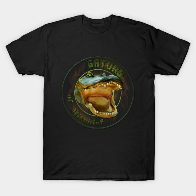 Gators of Mischief T-Shirt by drawnexplore